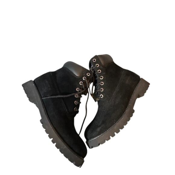 Smiths American Black Leather Monmouth Waterproof Lace Up Work Boots Men Sz 9 main image 9